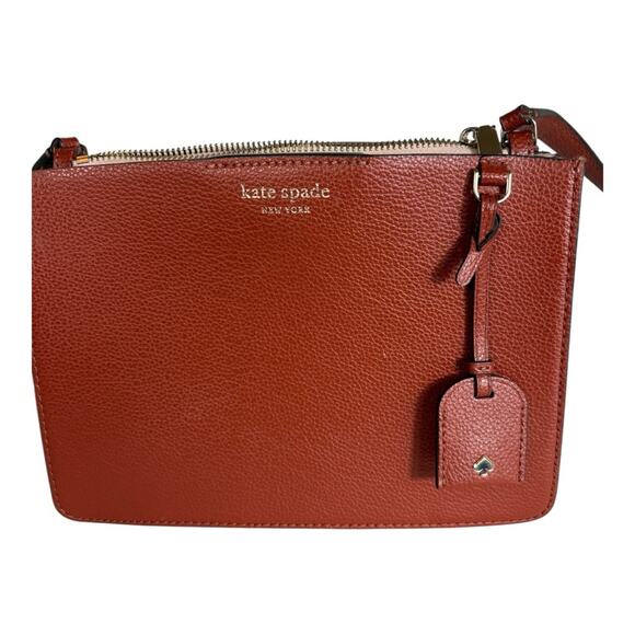 Kate Spade Eva Chestnut Leather Crossbody Bag - Picture 8 of 11